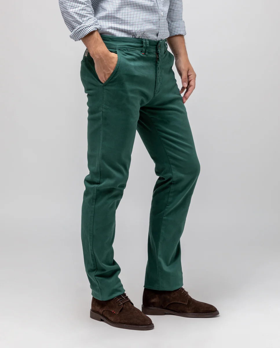 Pantalon chino slim fit verde - Image 4