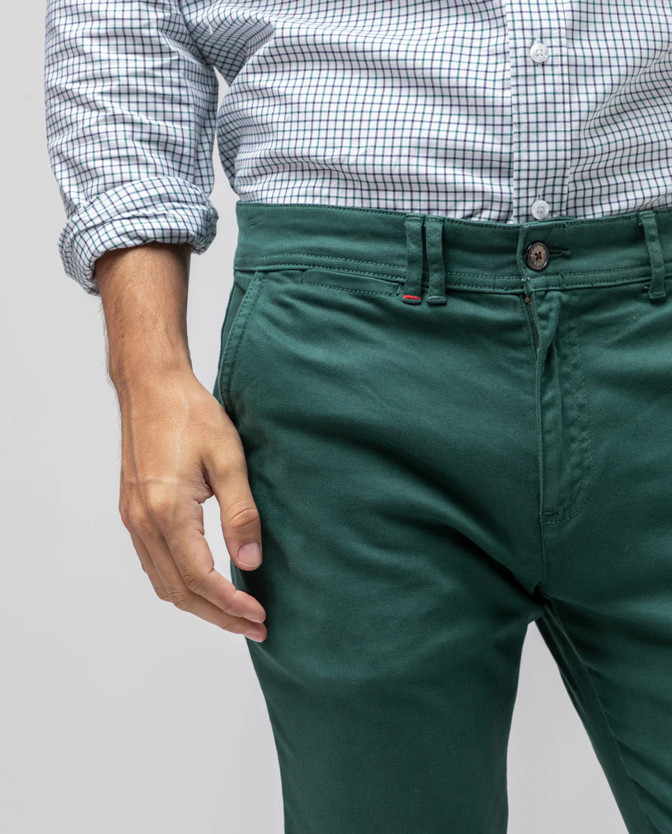 Pantalon chino slim fit verde - Image 5