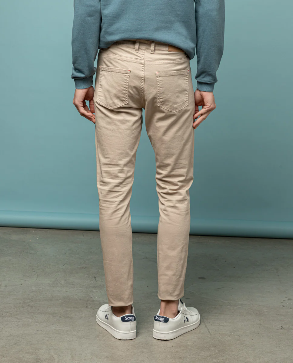 PANTALON COOPER 5 BOLSILLOS BEIGE - Image 2