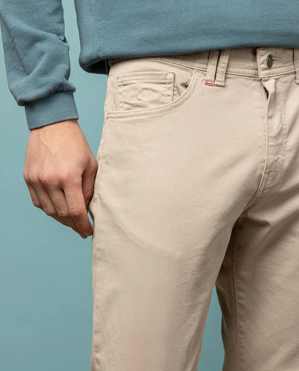 PANTALON COOPER 5 BOLSILLOS BEIGE - Image 3
