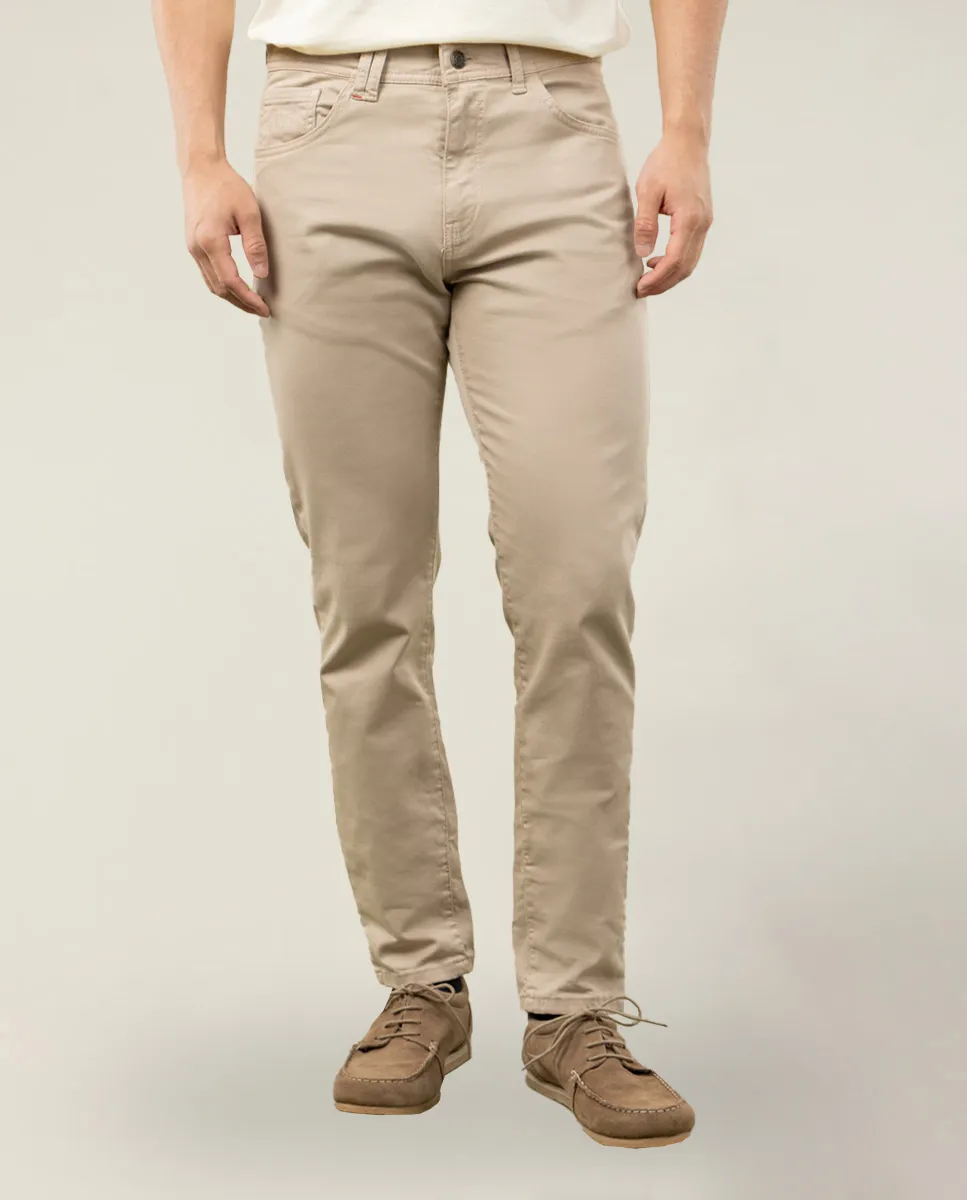 PANTALON COOPER 5 BOLSILLOS BEIGE - Image 3