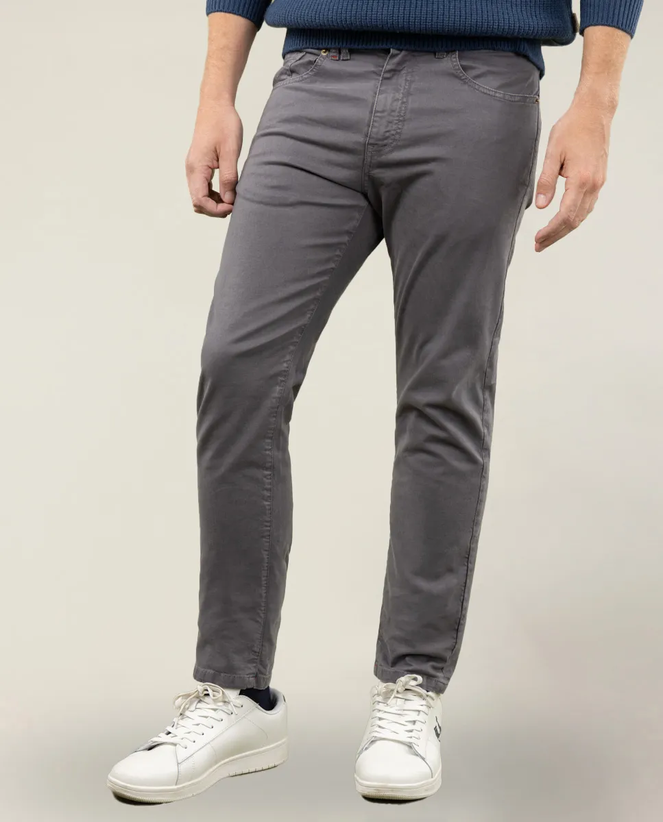 PANTALON COOPER 5 BOLSILLOS GRIS ANTRACI - Image 3