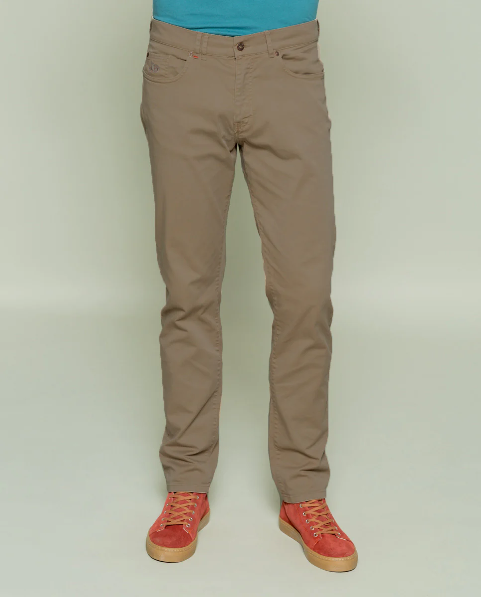 Pantalon cooper 5 bolsillos topo