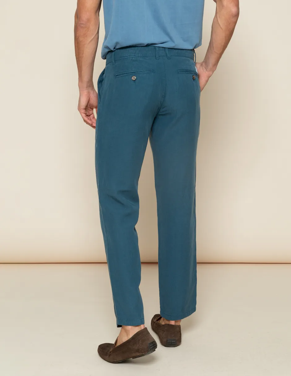 PANTALON DOBLE PINZA AZUL - Image 3