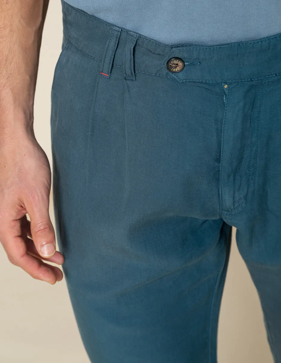 PANTALON DOBLE PINZA AZUL - Image 4