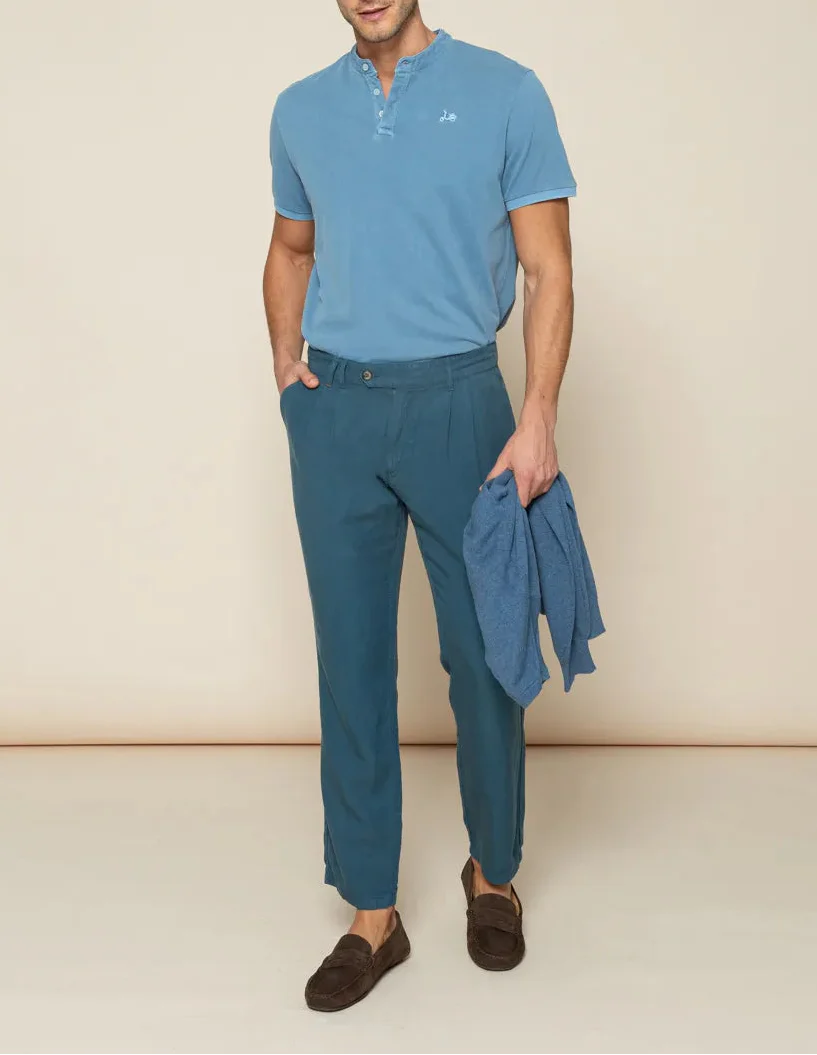 PANTALON DOBLE PINZA AZUL - Image 5
