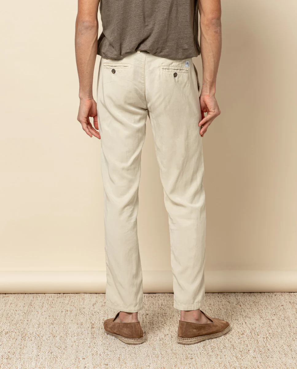 Pantalón doble pinza beige claro - Image 2
