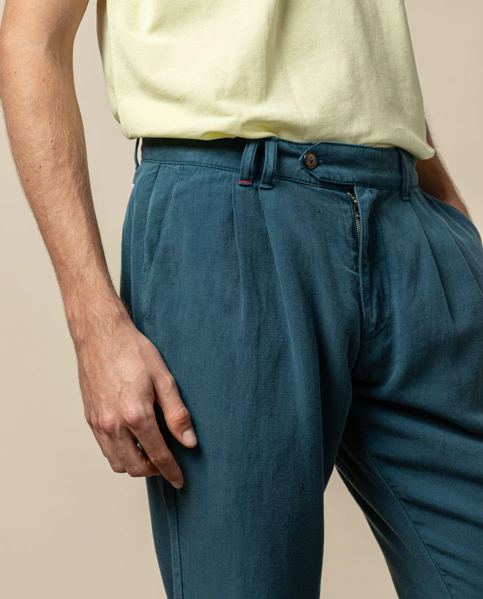PANTALON DOBLE PINZA MARINO - Image 3