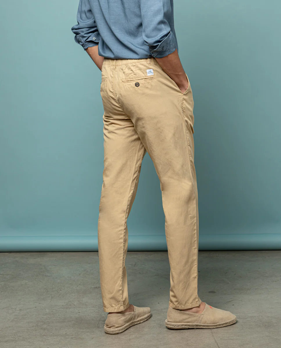 Pantalón jogging garment dyed beige - Image 2