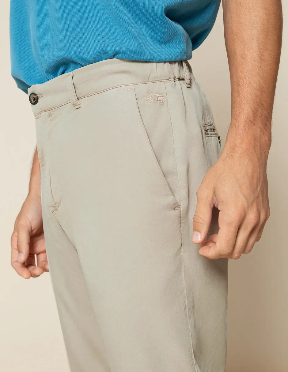PANTALON JOGGING GARMENT DYED BEIGE - Image 3