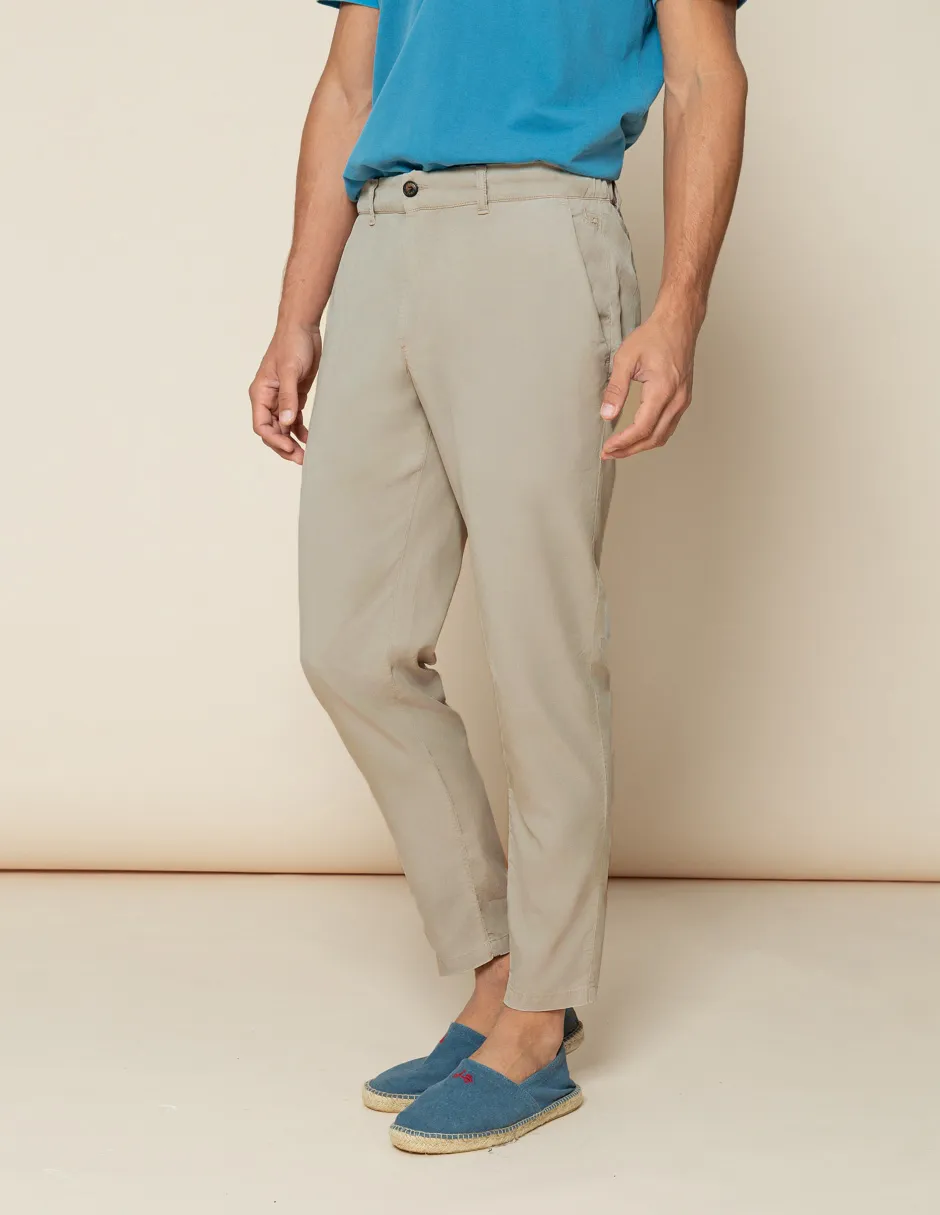 PANTALON JOGGING GARMENT DYED BEIGE - Image 5