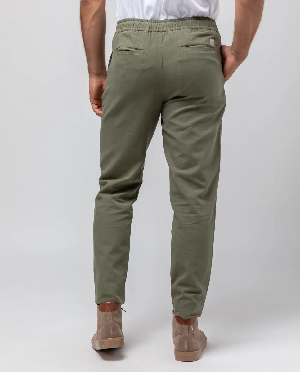 Pantalon jogging garment dyed khaki - Image 3
