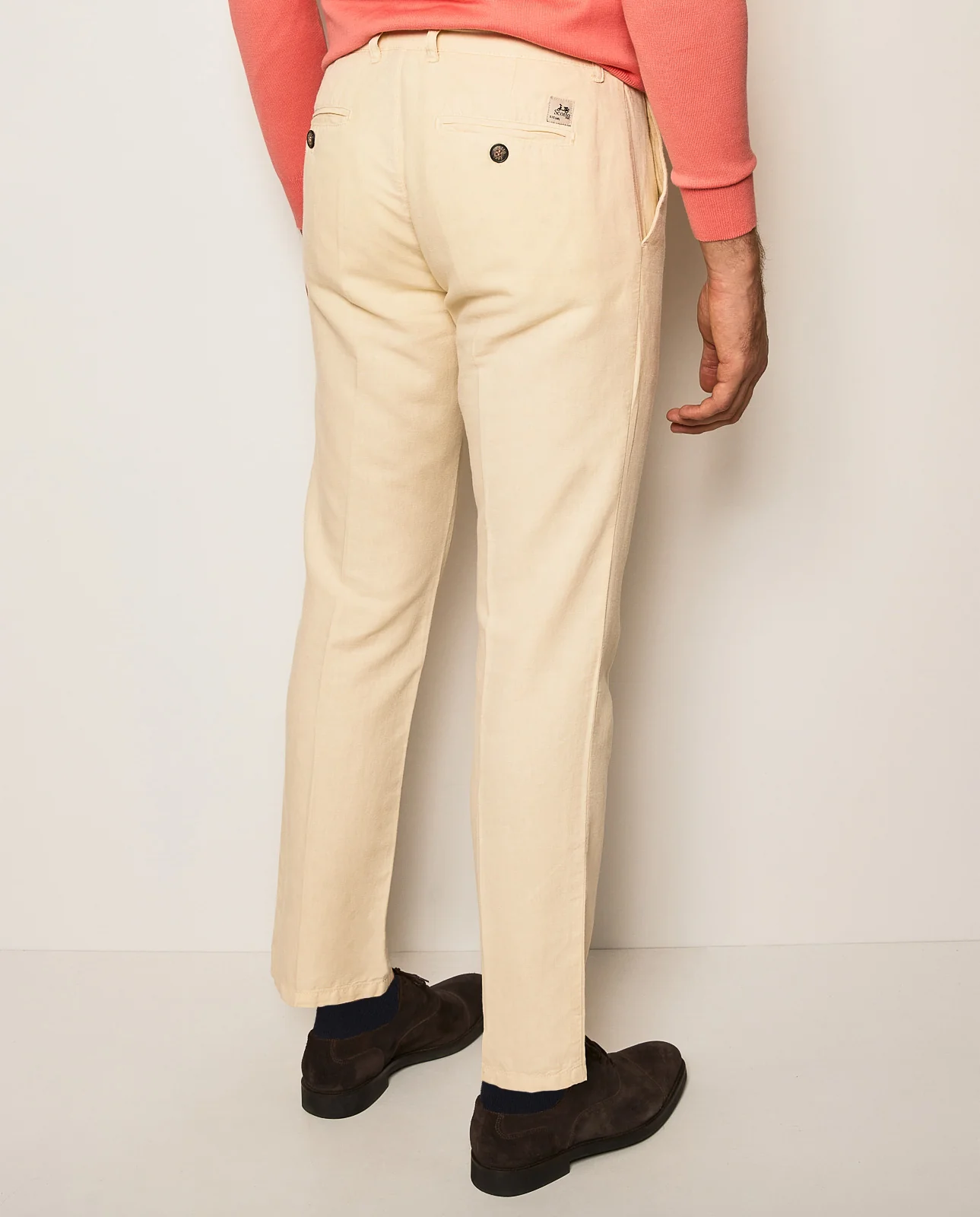 Pantalón lino algodón beige claro - Image 3