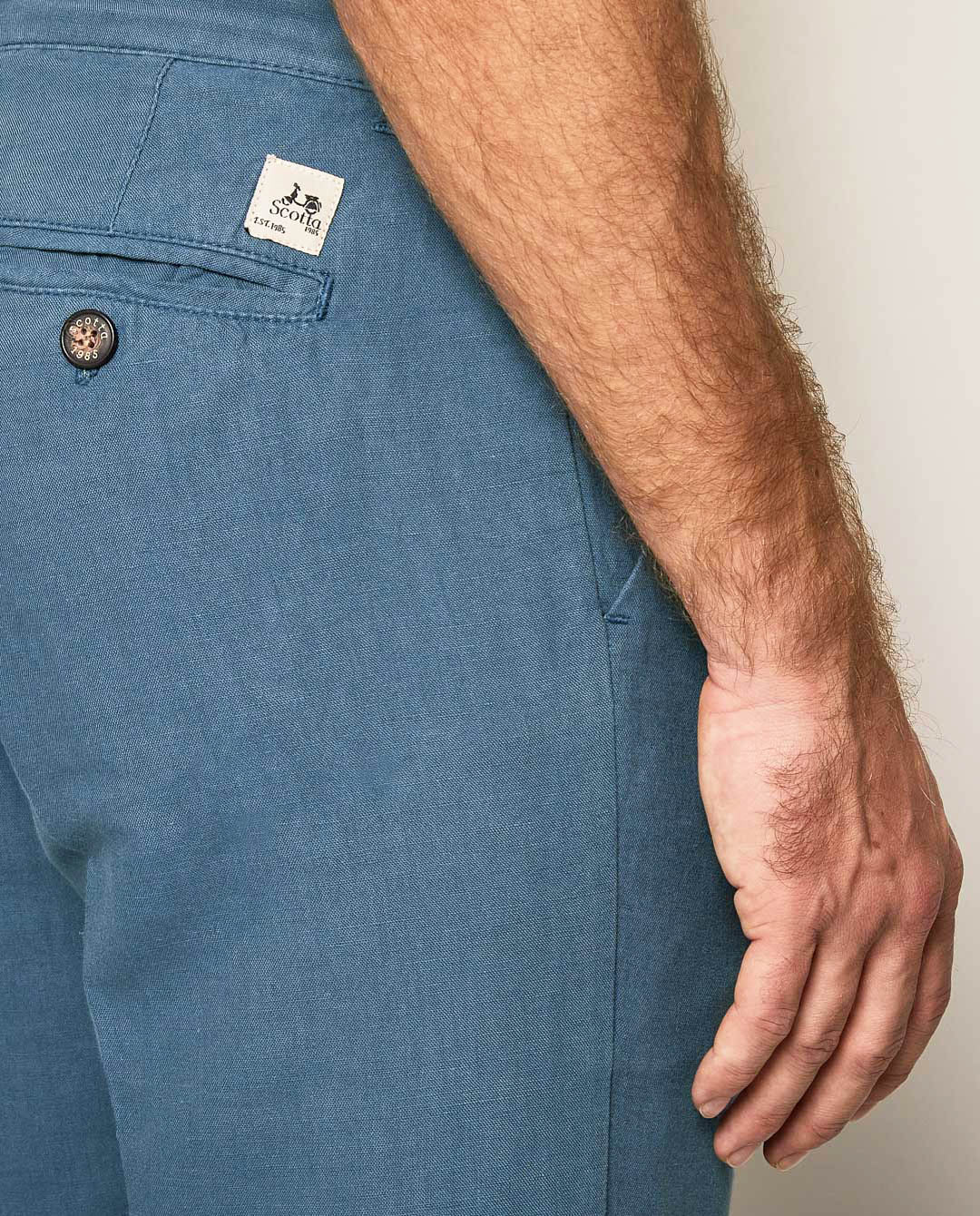 Pantalón lino algodón marino - Image 3