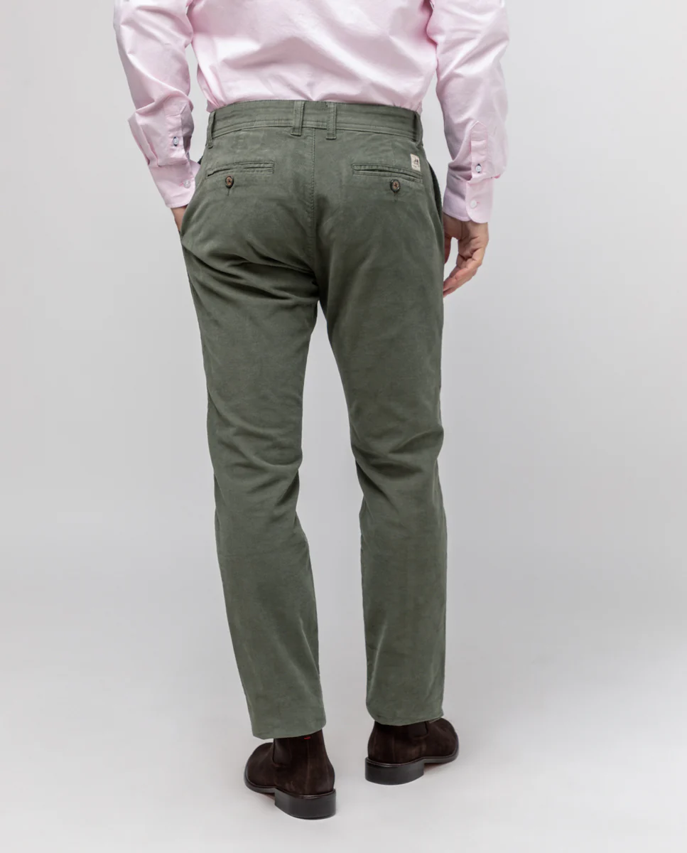 Pantalon micropana pinza verde - Image 4