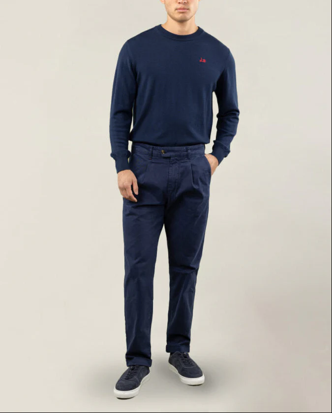Pantalon steve chino regular pinza marino - Image 2