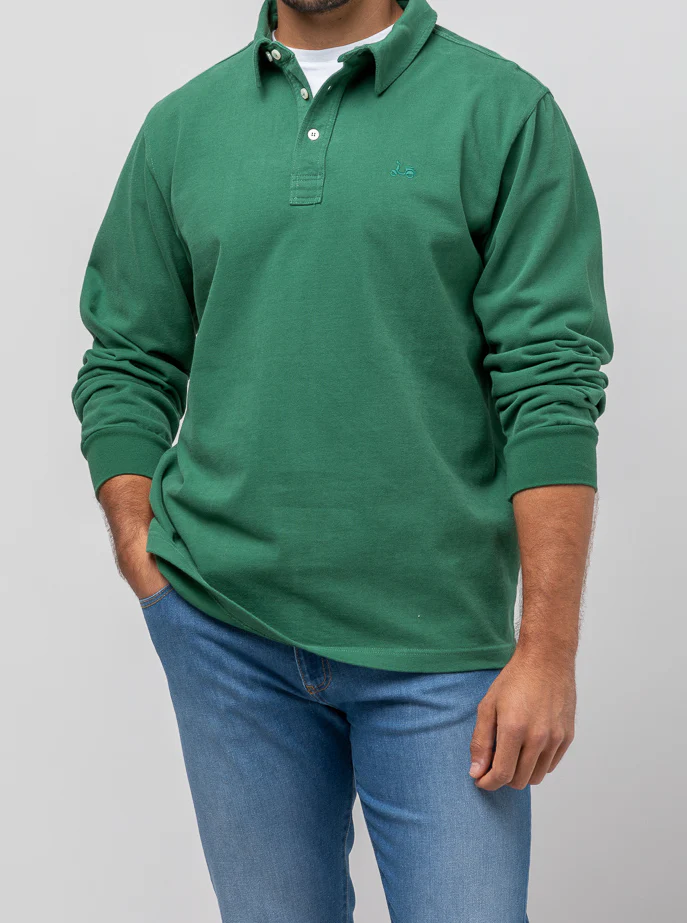 Polo logo verde botella - Image 2