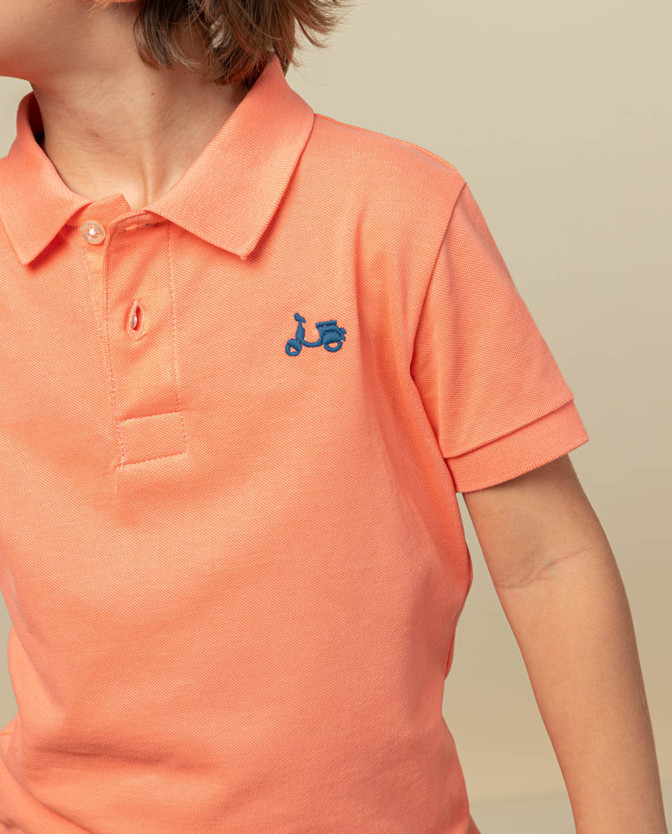 Polo niño classic coral flúor - Image 4