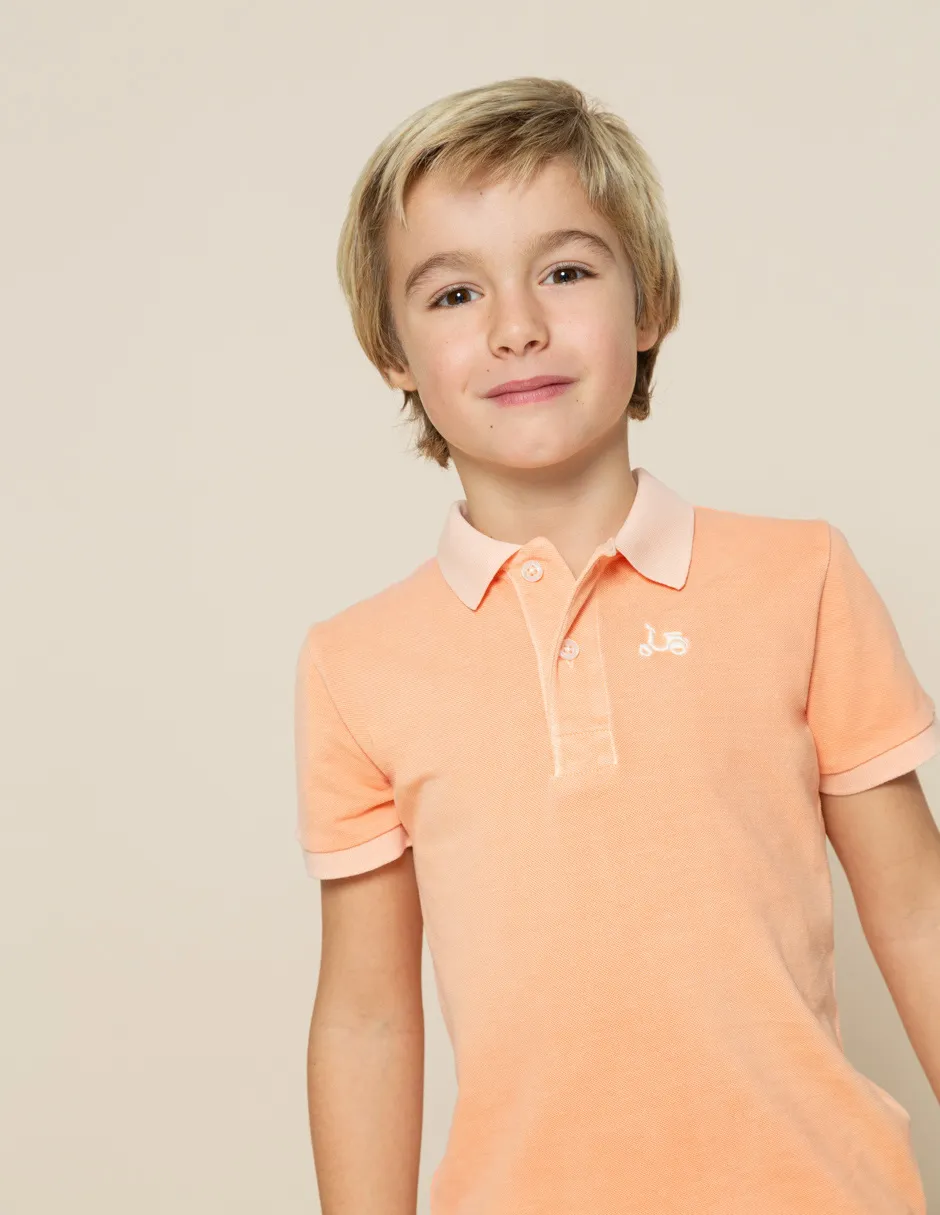 POLO NIÑO GARMENT MELOCOTON