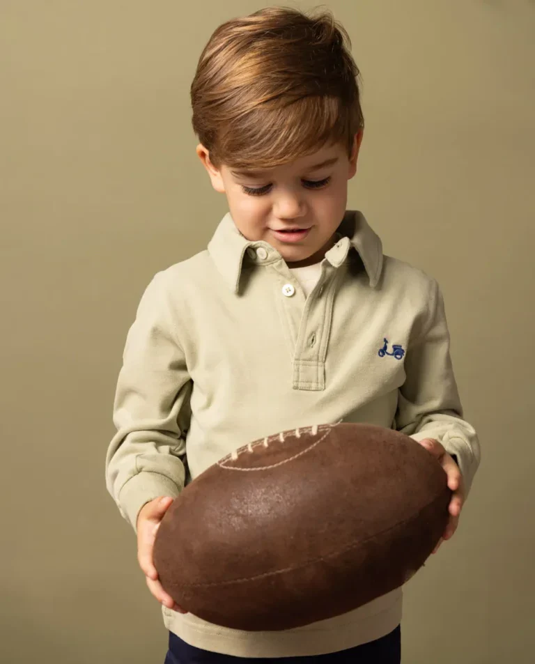 Polo niño rugby flag khaki - Image 3