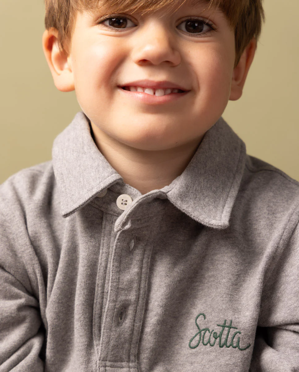 POLO NIÑO RUGBY LOGO GRIS - Image 3