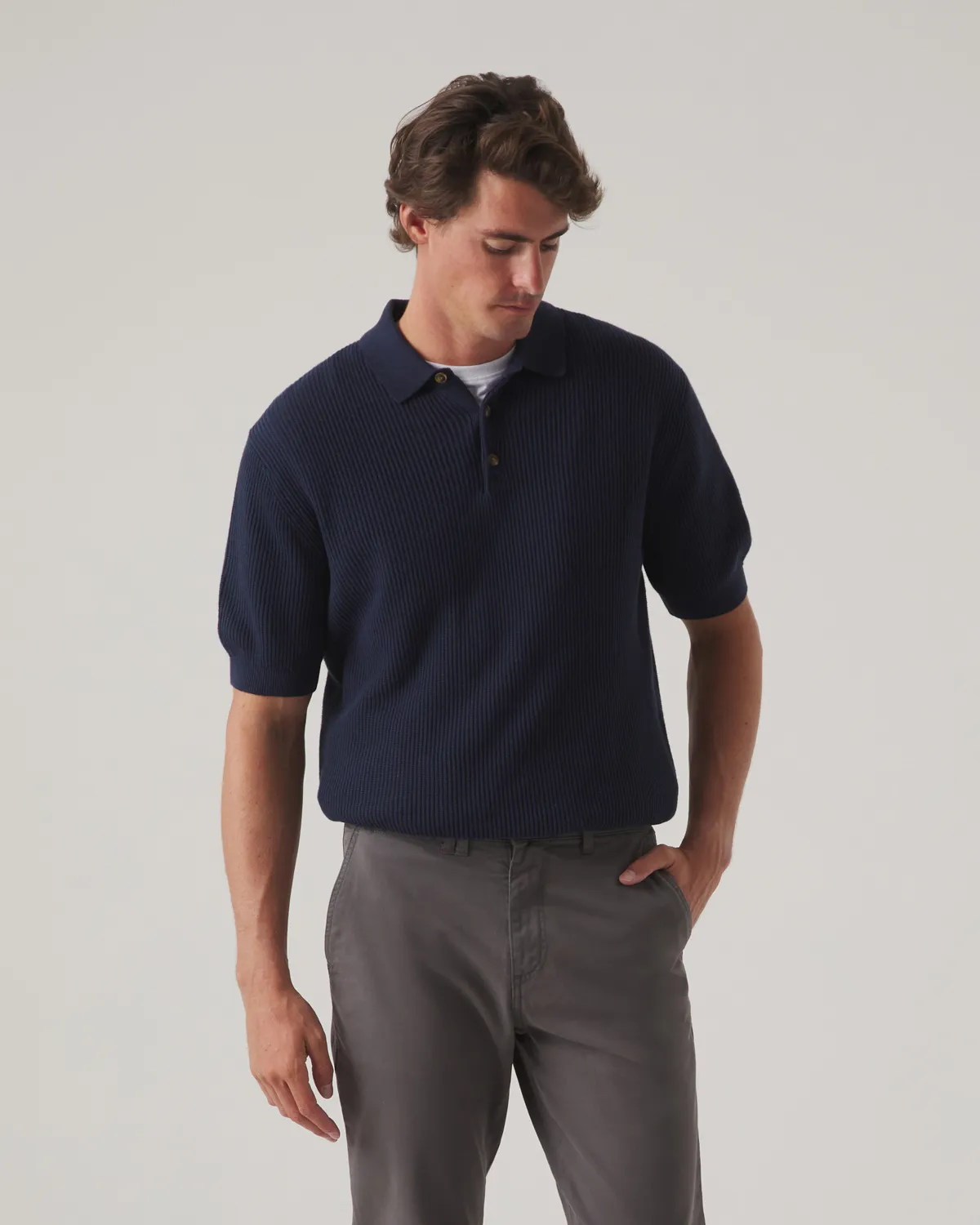 Polo Punto Canalé Marino - Image 6