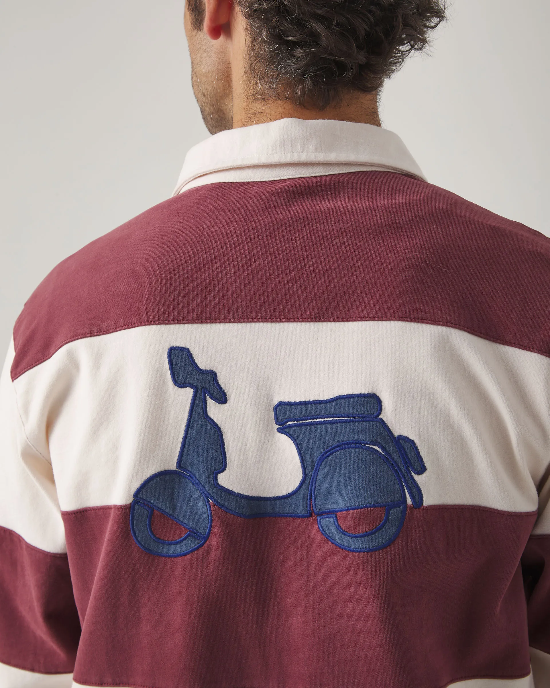 Polo Rugby Stripes Moto Burdeos - Image 2