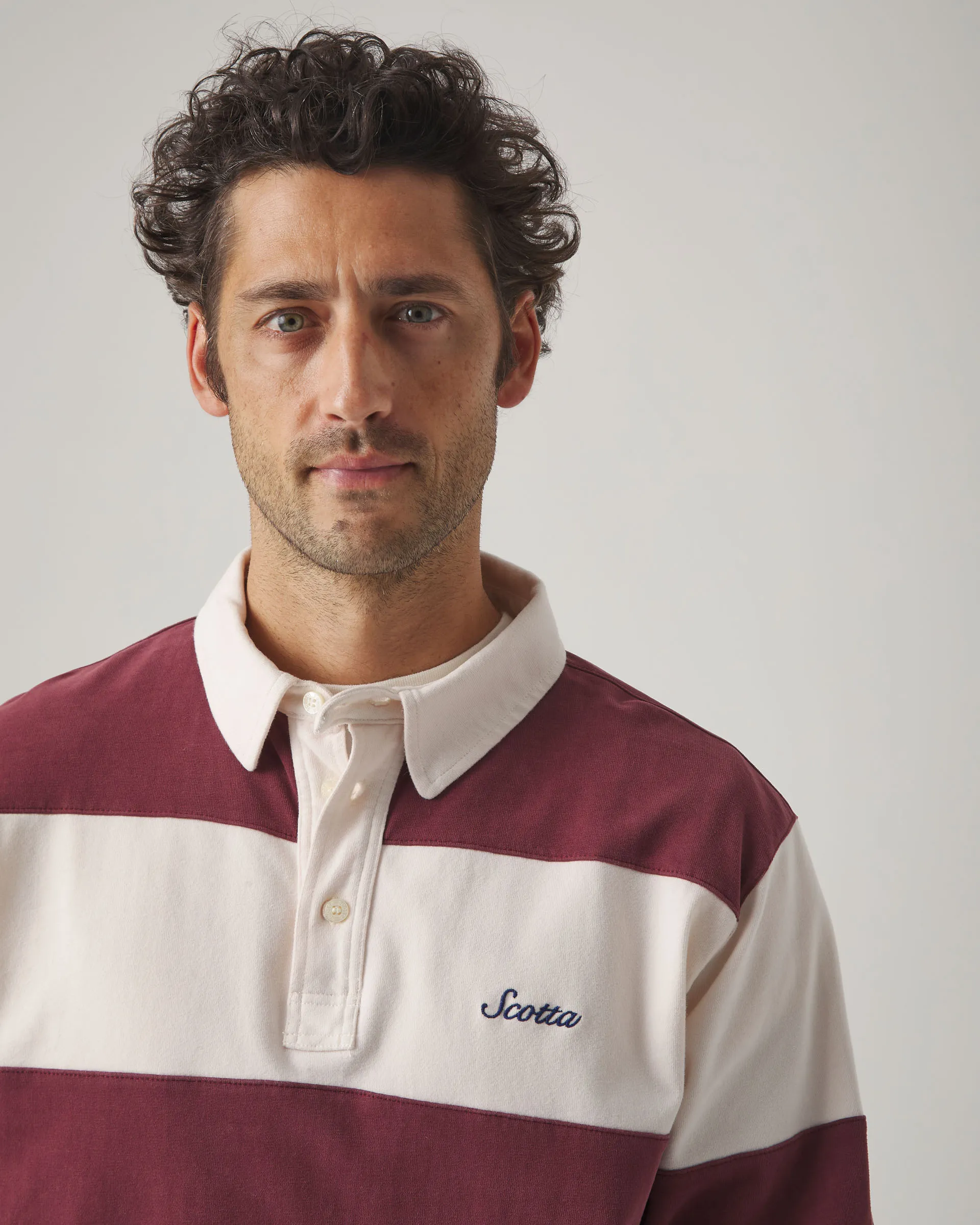 Polo Rugby Stripes Moto Burdeos - Image 3