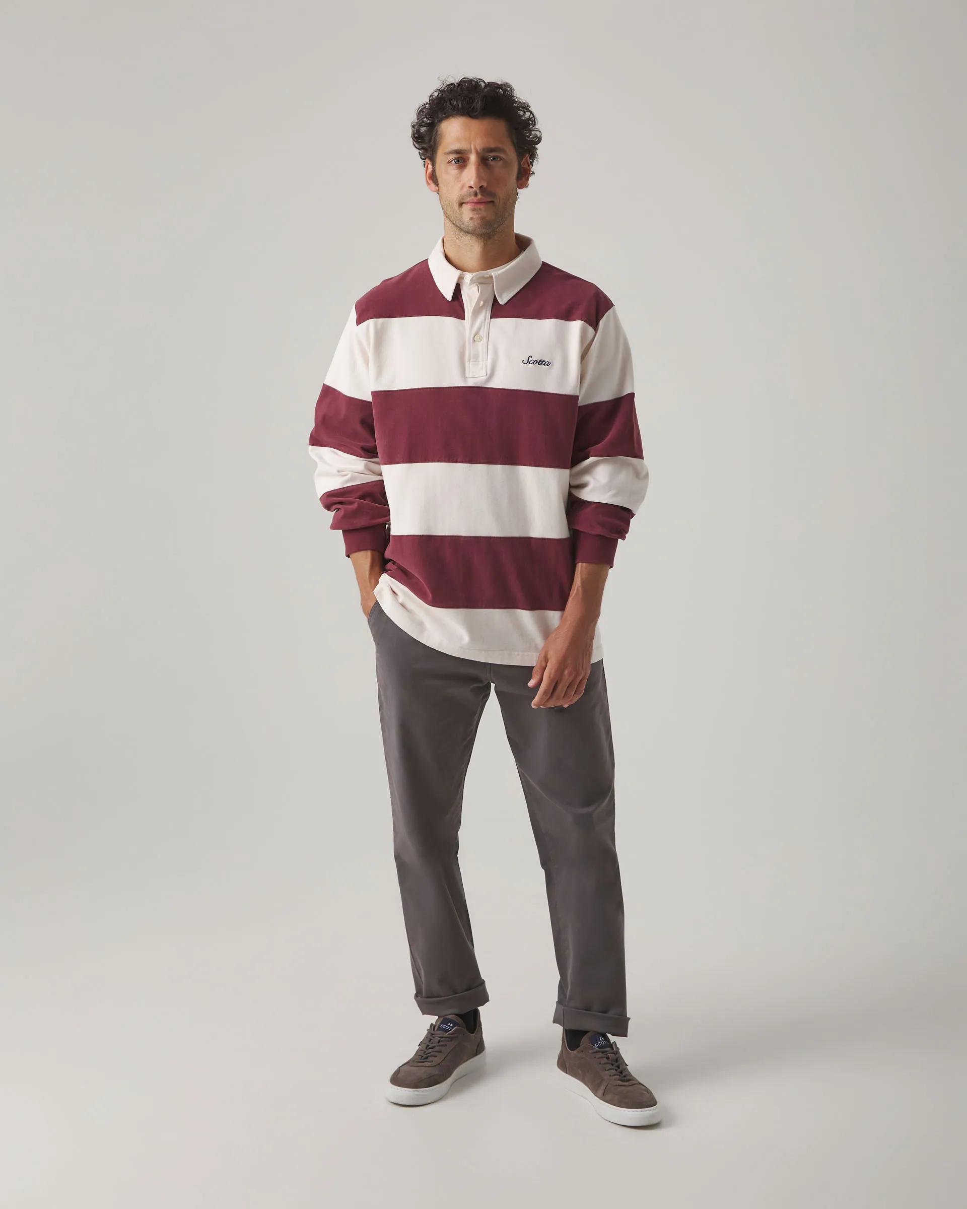 Polo Rugby Stripes Moto Burdeos - Image 4