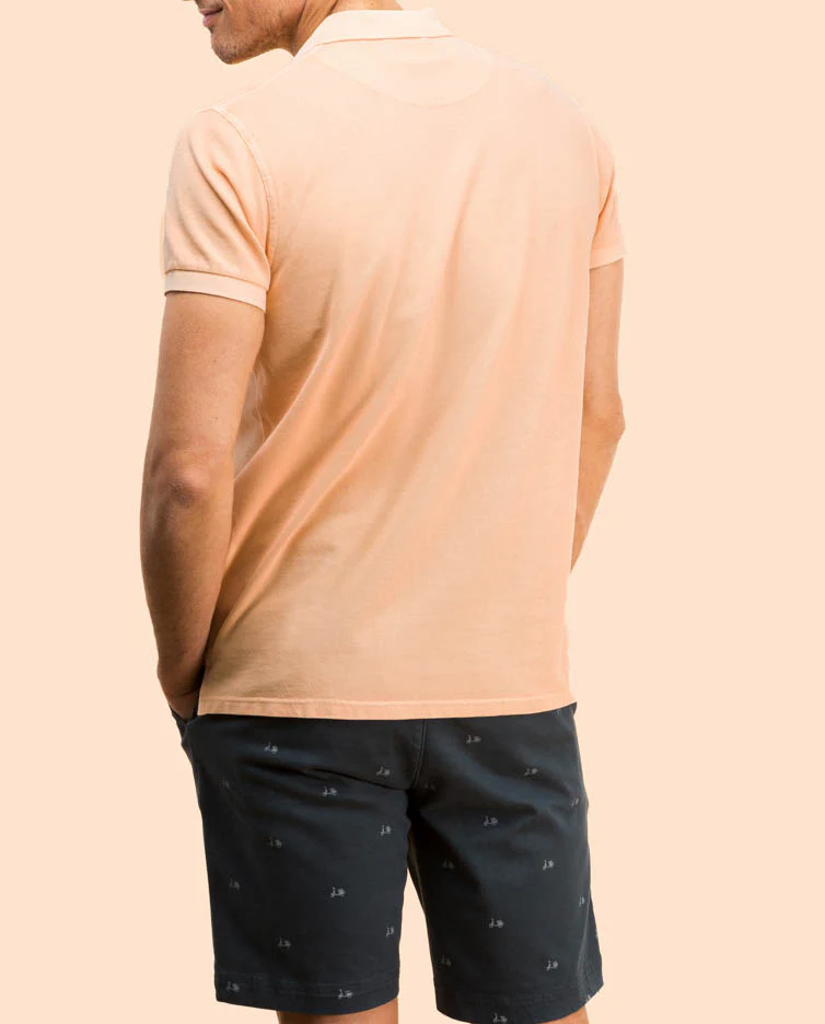 Polo tinte prenda melocotón - Image 2