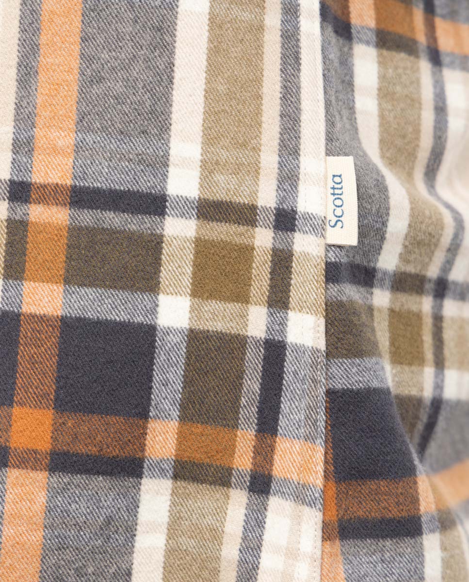 Sobrecamisa castle tartan teja - Image 3