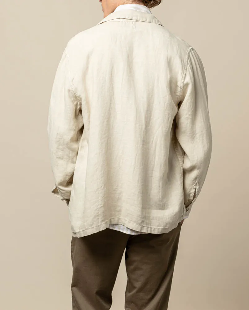 SOBRECAMISA LINEN BEIGE CLARO - Image 3
