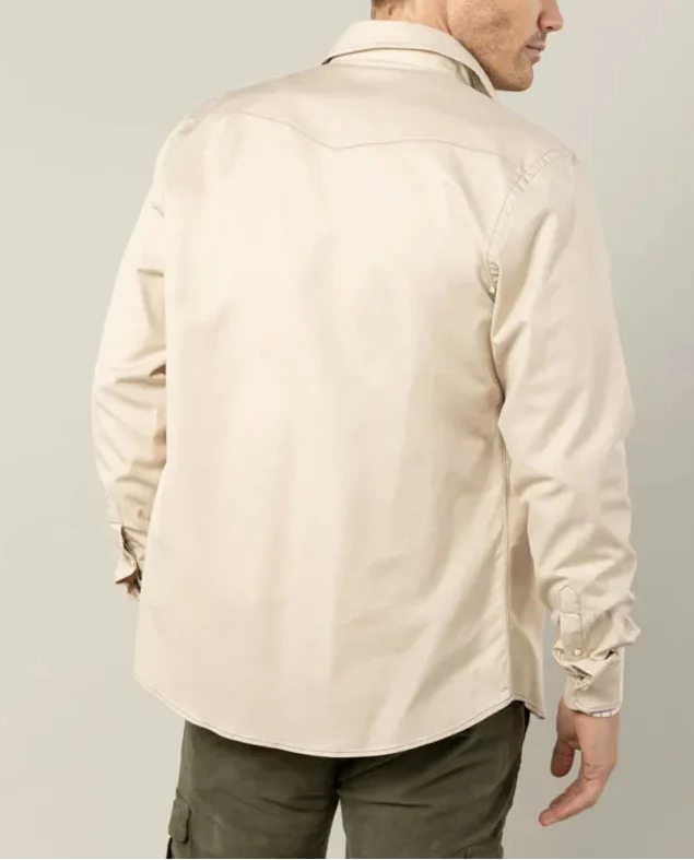 Sobrecamisa worker twill beige - Image 3