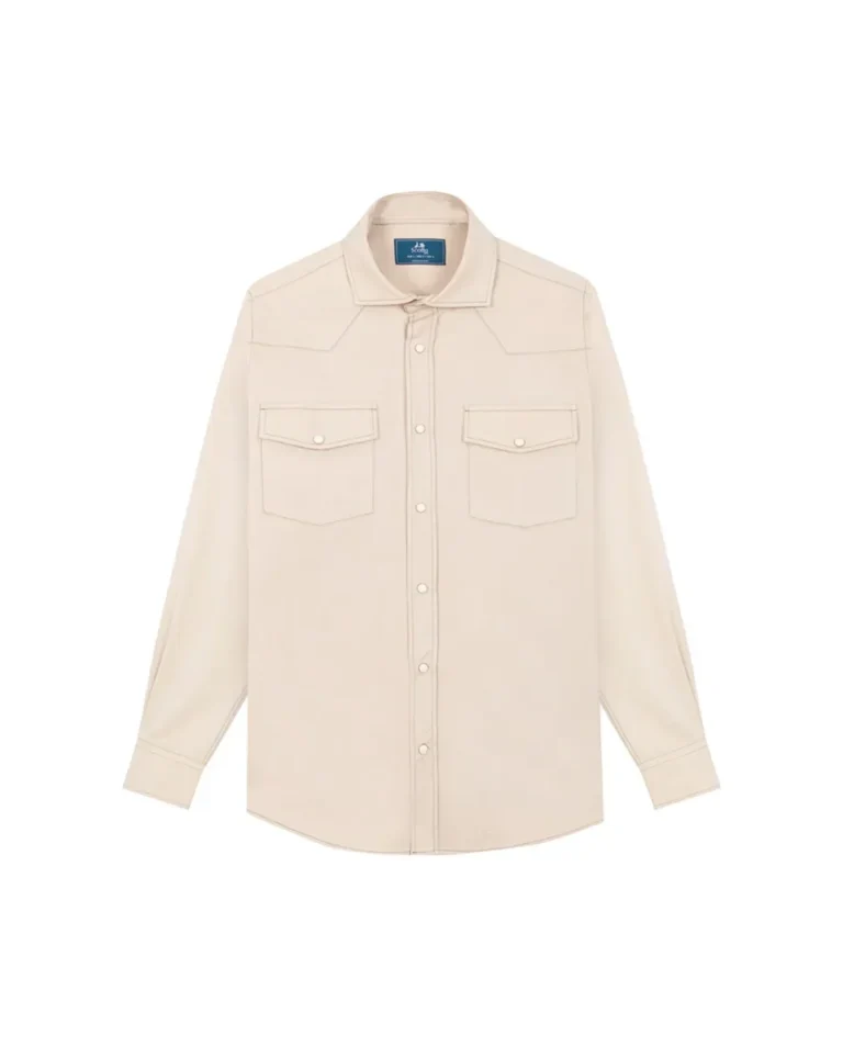 Sobrecamisa worker twill beige - Image 5