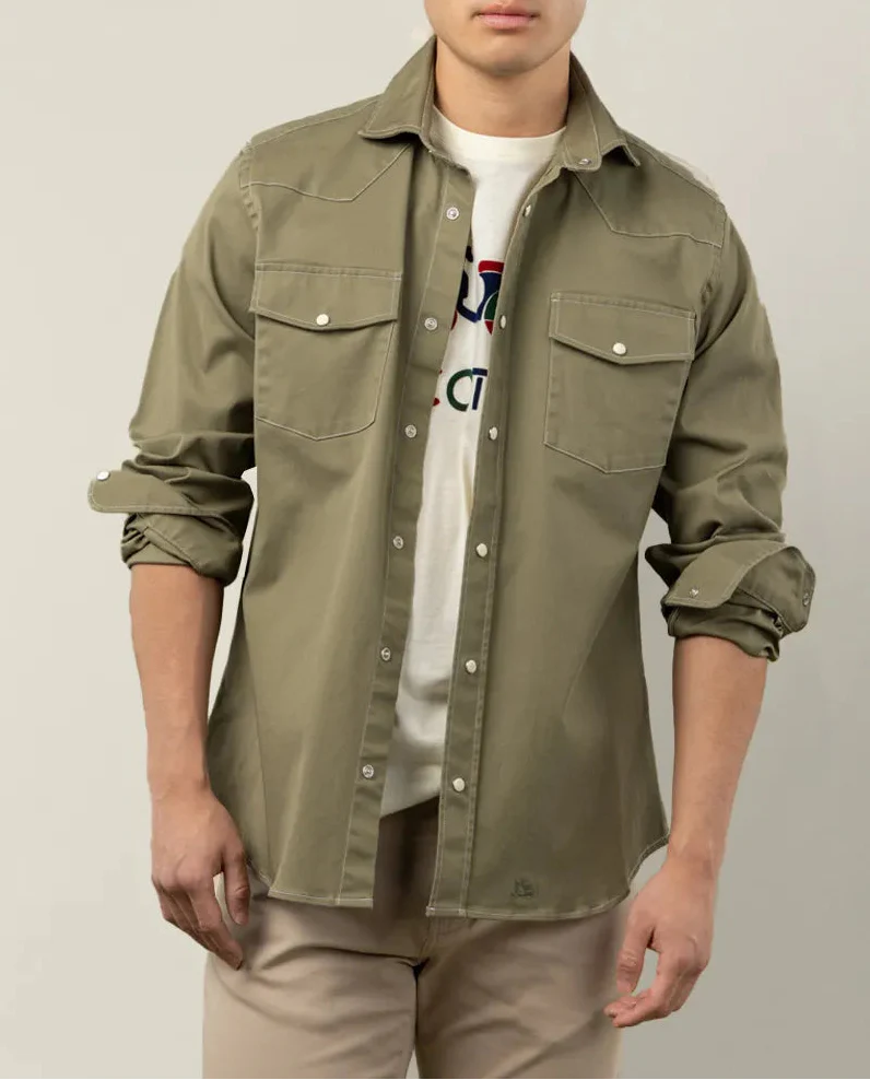 SOBRECAMISA WORKER TWILL KHAKI