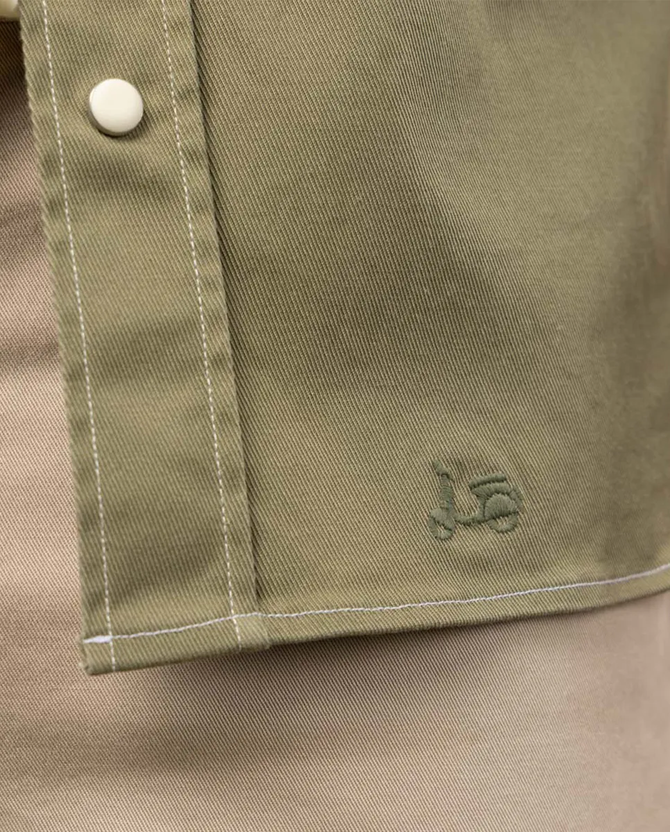 SOBRECAMISA WORKER TWILL KHAKI - Image 2