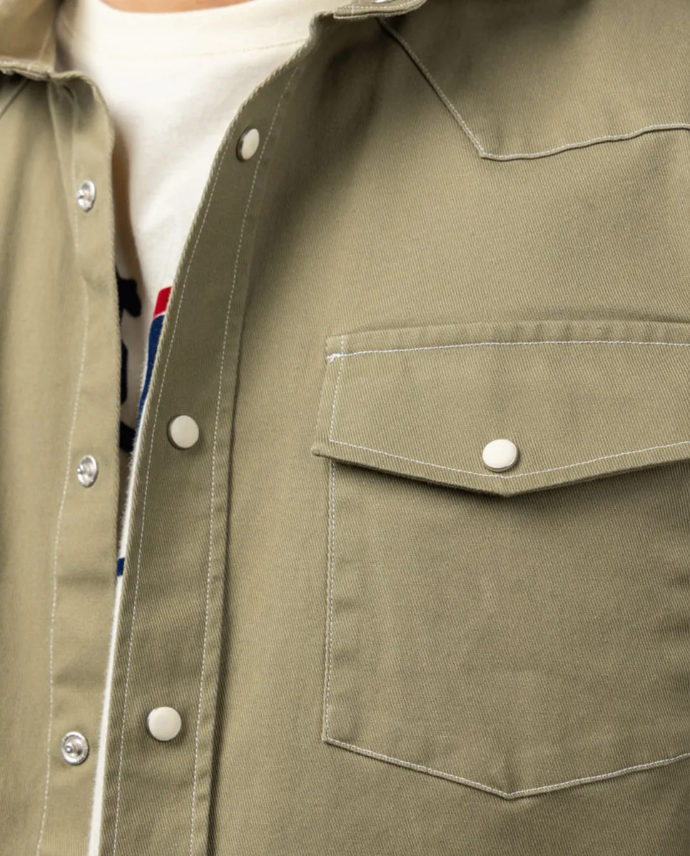 SOBRECAMISA WORKER TWILL KHAKI - Image 4