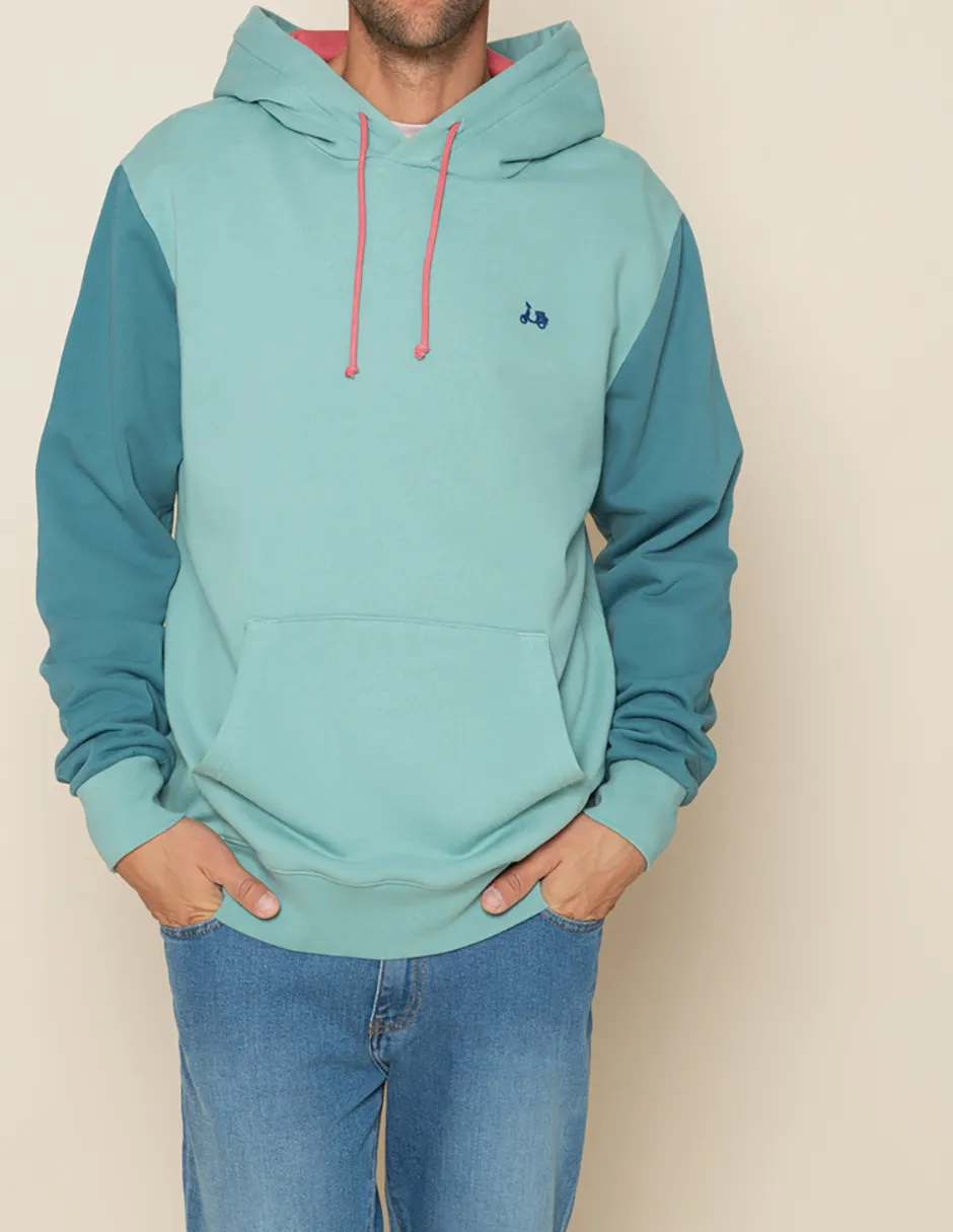 SUDADERA HOODIE COLOURS VERDE GRISACEO - Image 3
