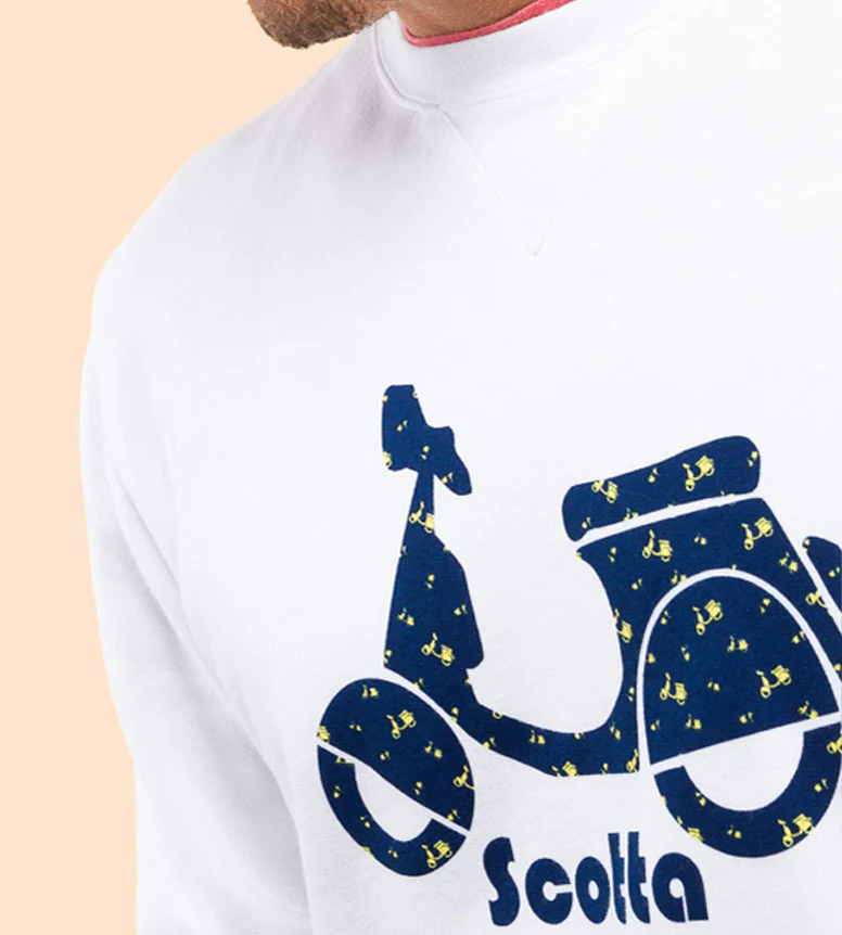 Sudadera multilogo blanco - Image 3