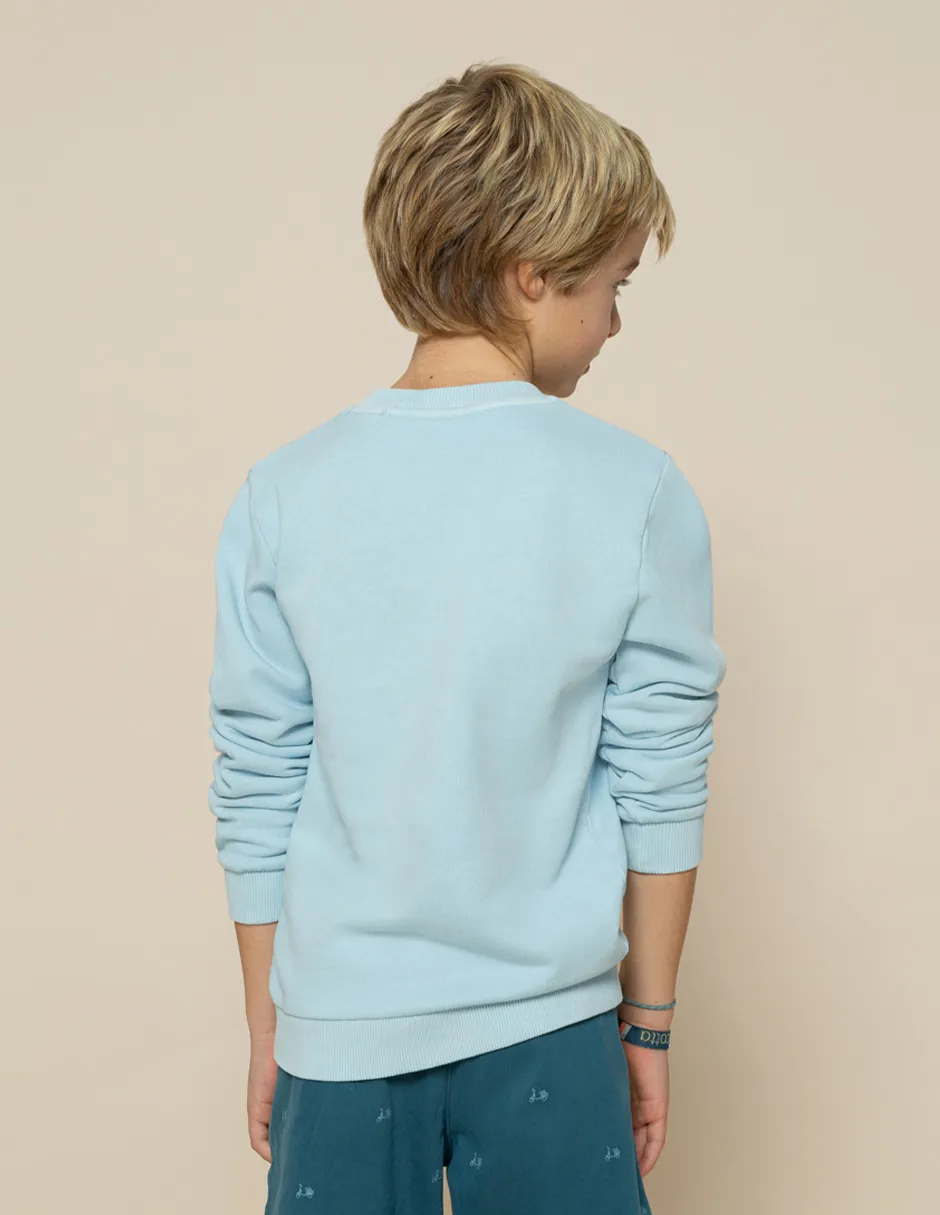 SUDADERA NIÑO CLASSIC CELESTE - Image 2