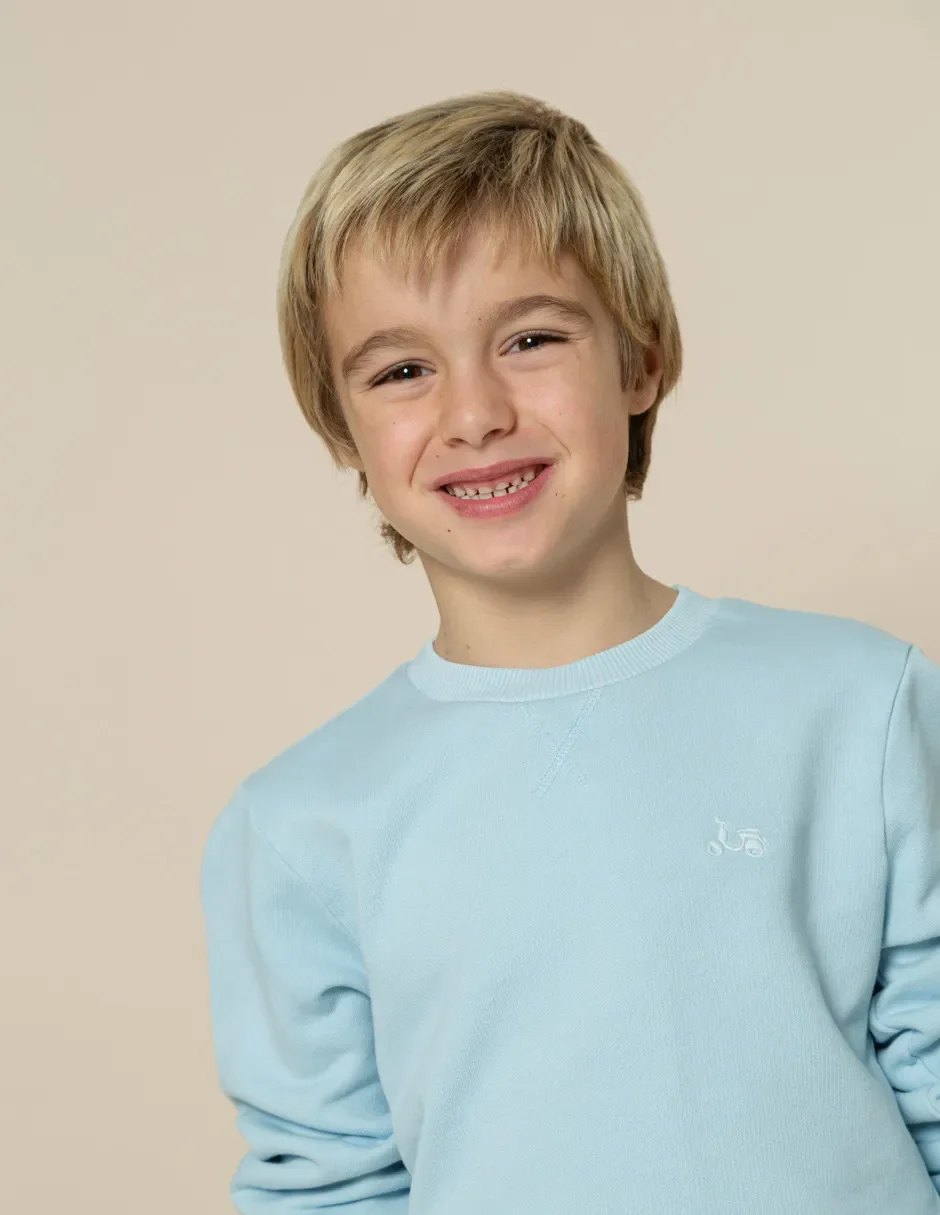 SUDADERA NIÑO CLASSIC CELESTE - Image 3