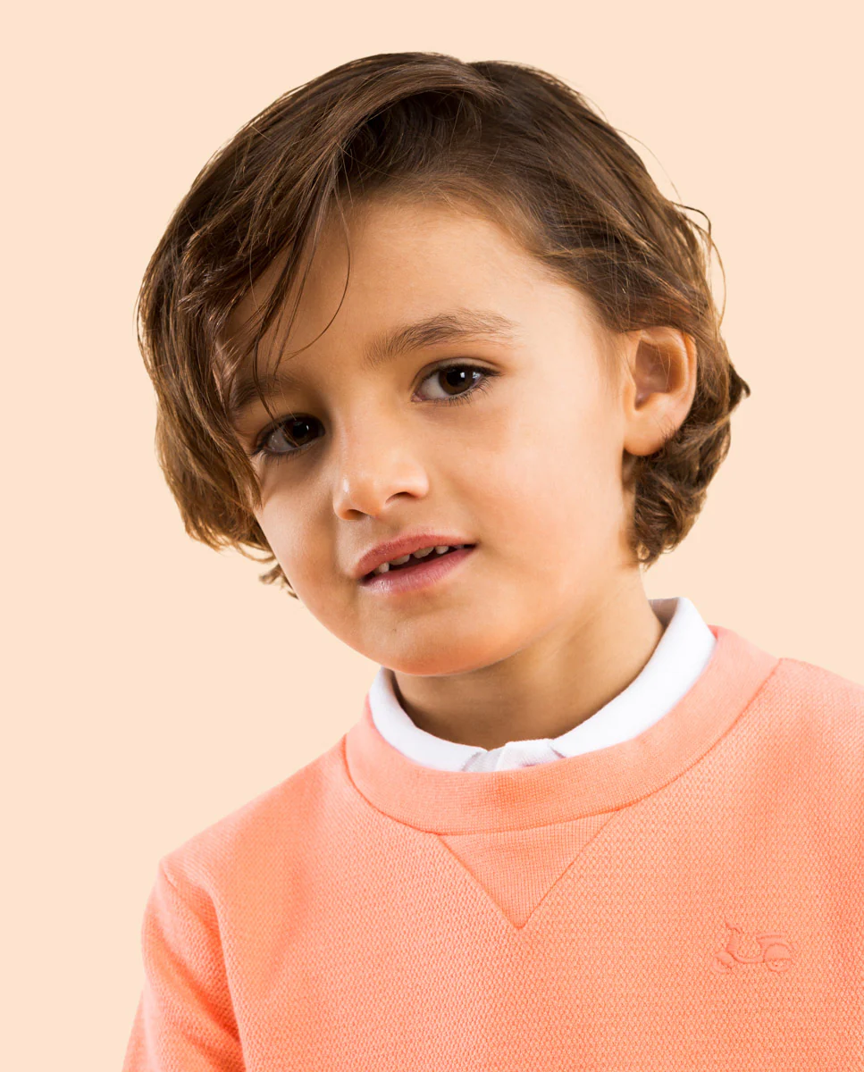 Sudadera niño classic coral fluor - Image 2