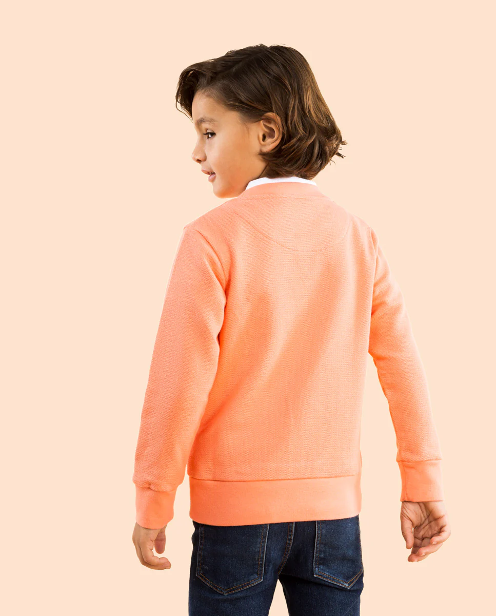 Sudadera niño classic coral fluor - Image 3