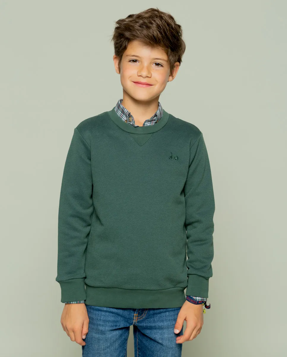 Sudadera niño classic khaki