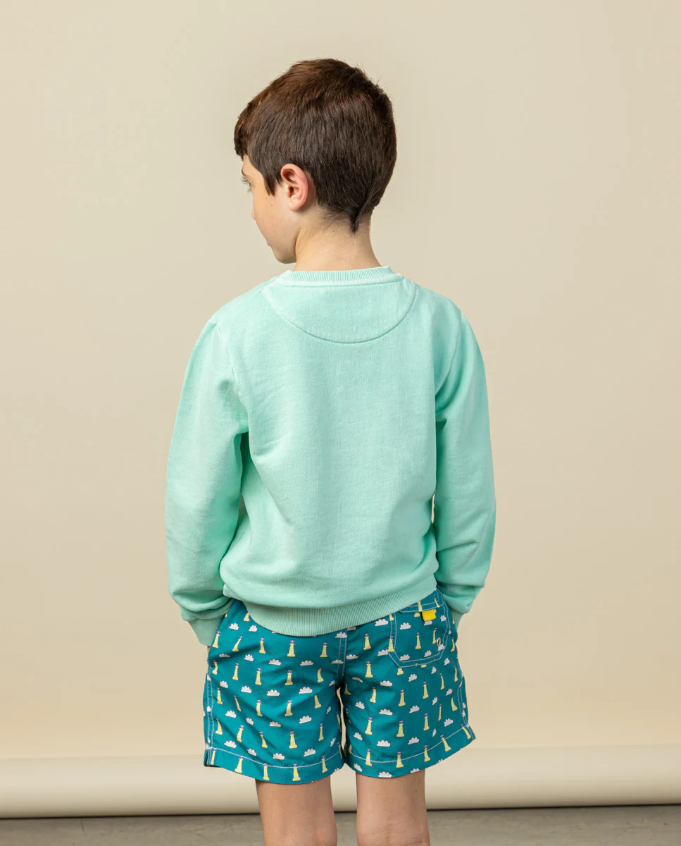 Sudadera niño classic verde agua - Image 3
