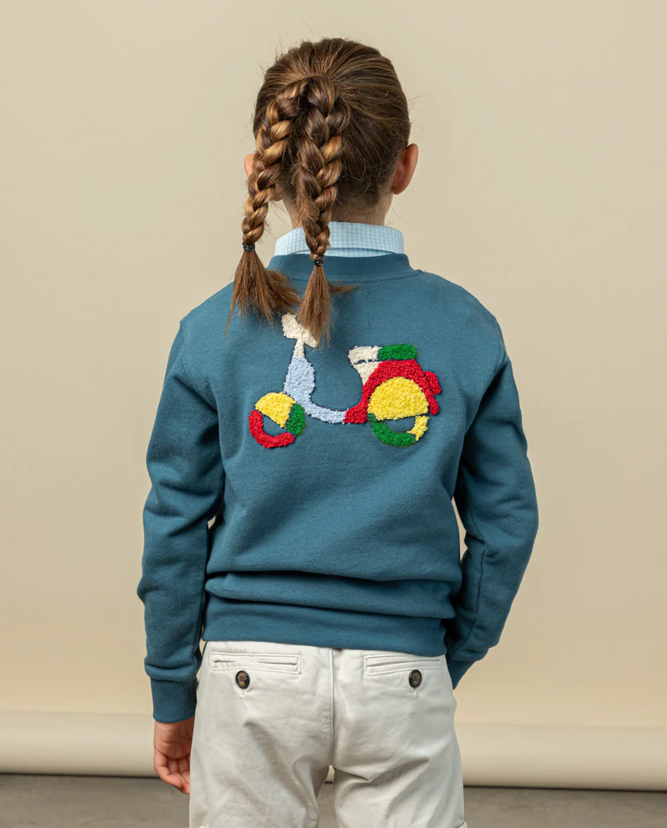 SUDADERA NIÑO LOGO CHENILLE DENIM - Image 2