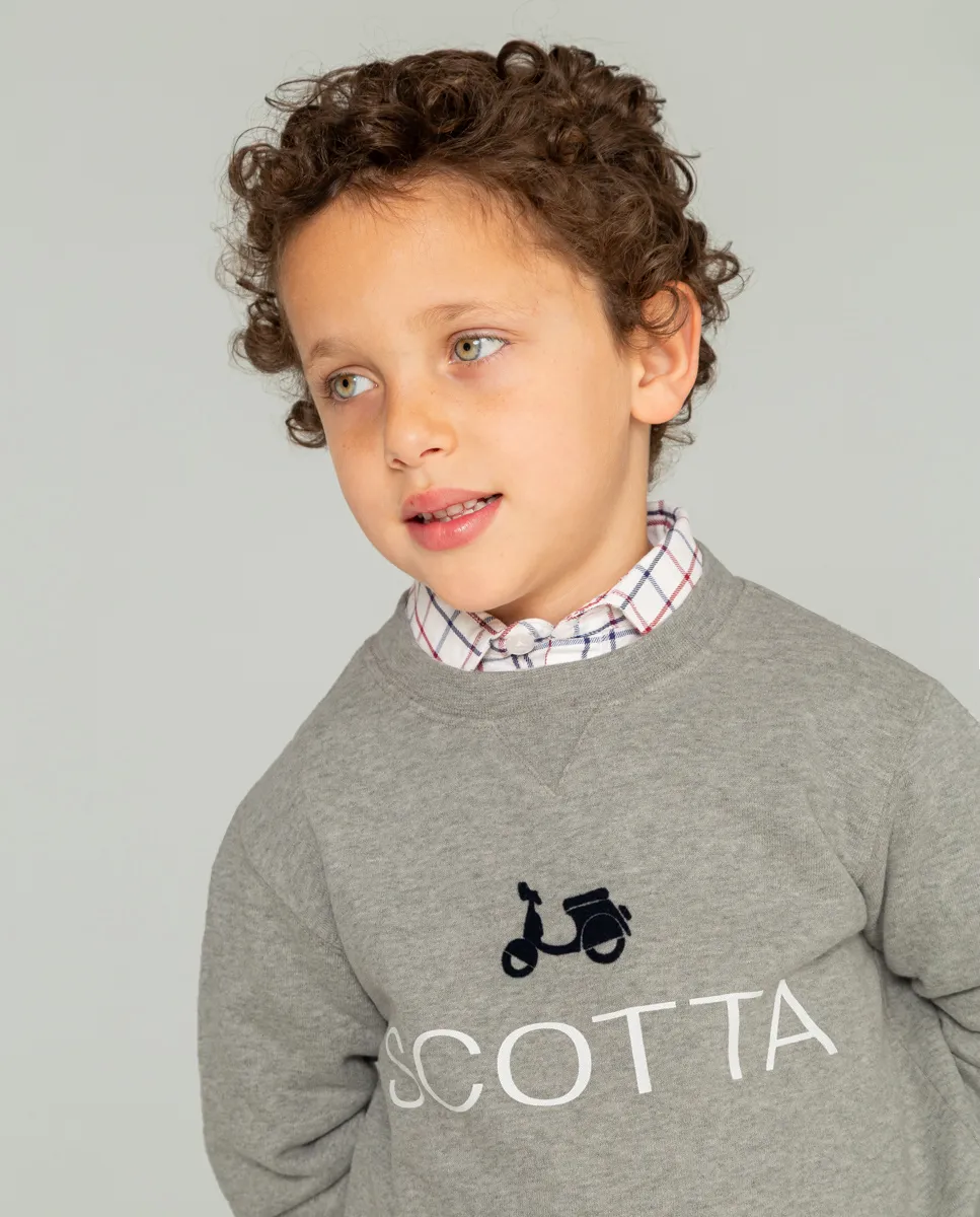Sudadera niño logo gris - Image 2