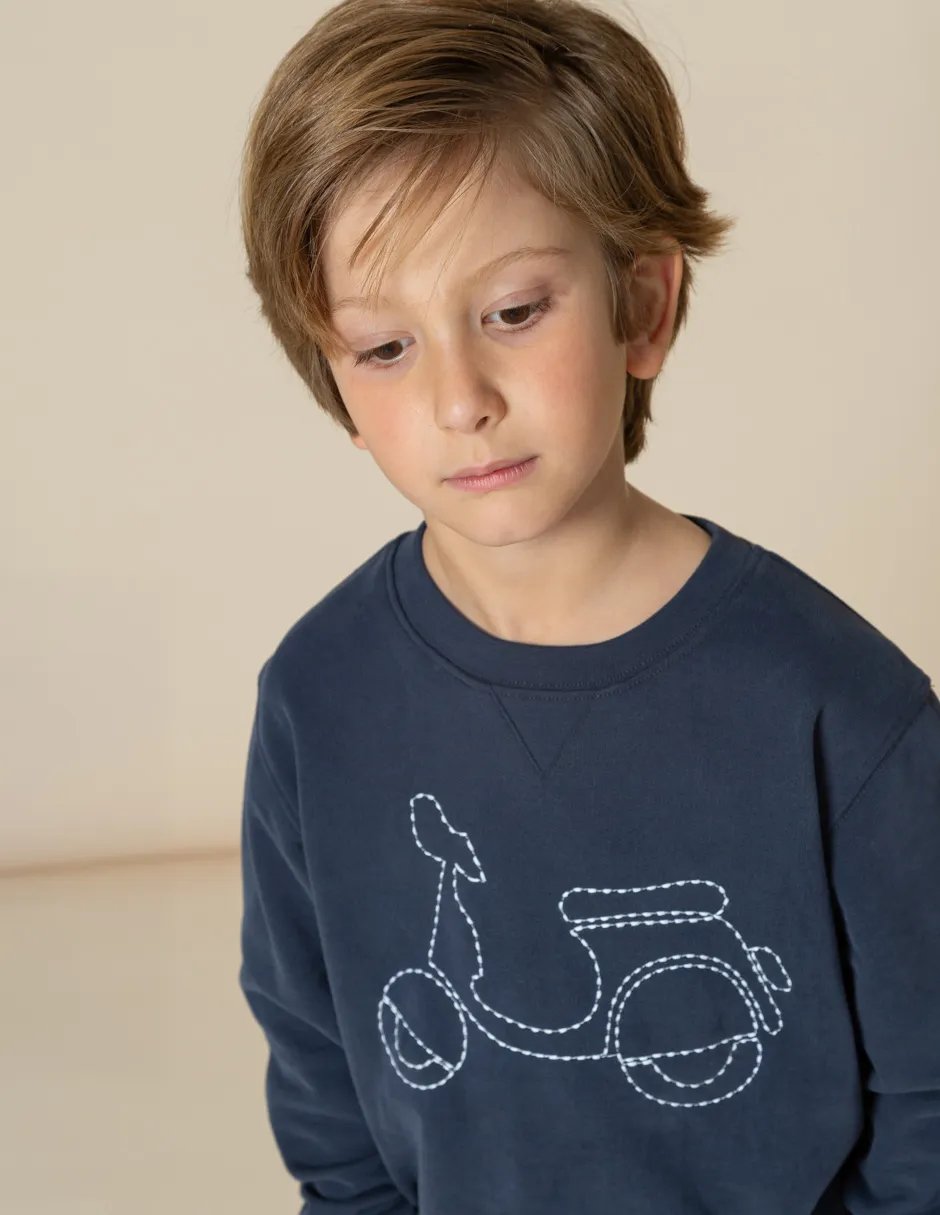 SUDADERA NIÑO LOGO STITCH MARINO - Image 3