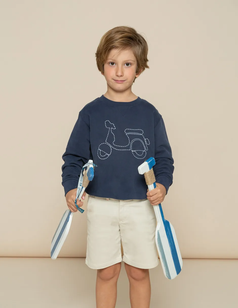 SUDADERA NIÑO LOGO STITCH MARINO - Image 4