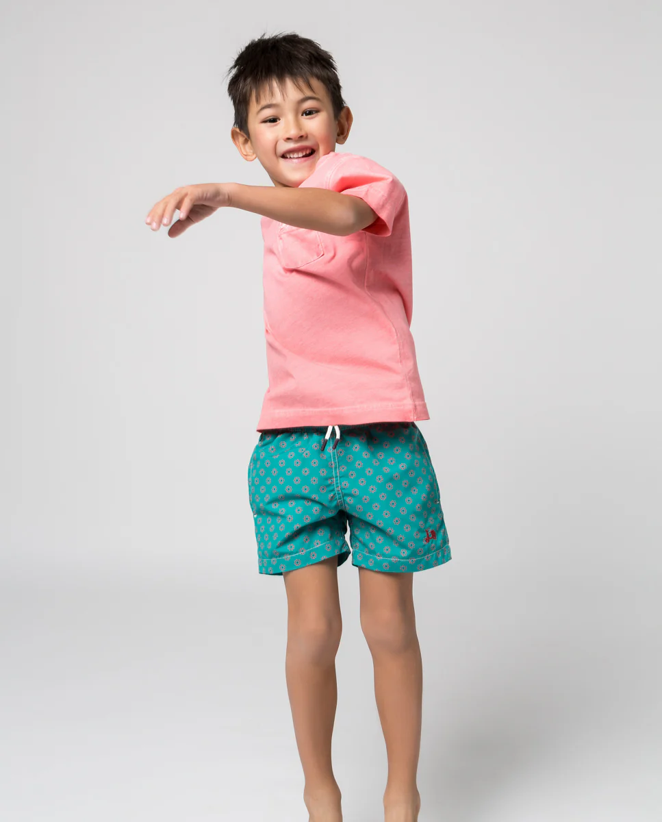 Traje de baño niño flowers petroleo - Image 3